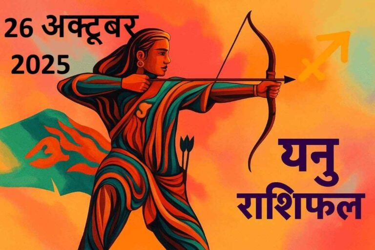 धनु राशि (Aaj ka rashifal) : 26 अक्टूबर 2025