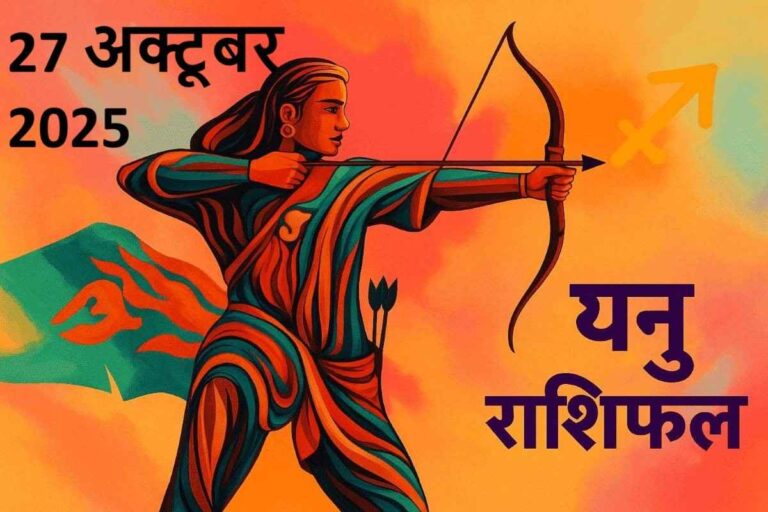 धनु राशि (Aaj ka rashifal) : 27 अक्टूबर 2025