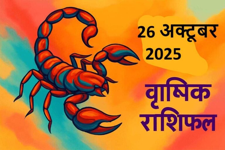 Vrishchik rashifal 26 october 2025 (वृश्चिक  राशि)