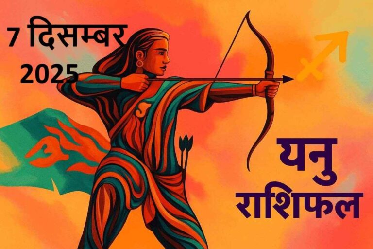 Dhanu rashifal 7 december 2025 (धनु राशि)